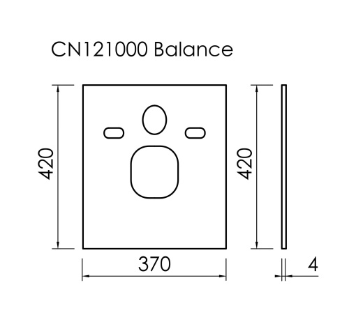 Шумоизоляционная панель для инсталляции Ceramica Nova Balance CN121000 - фото 2